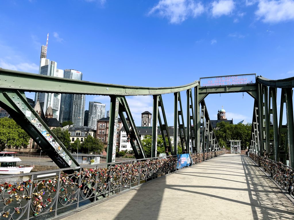 Eiserner Steg river Main Frankfurt Germany Europe